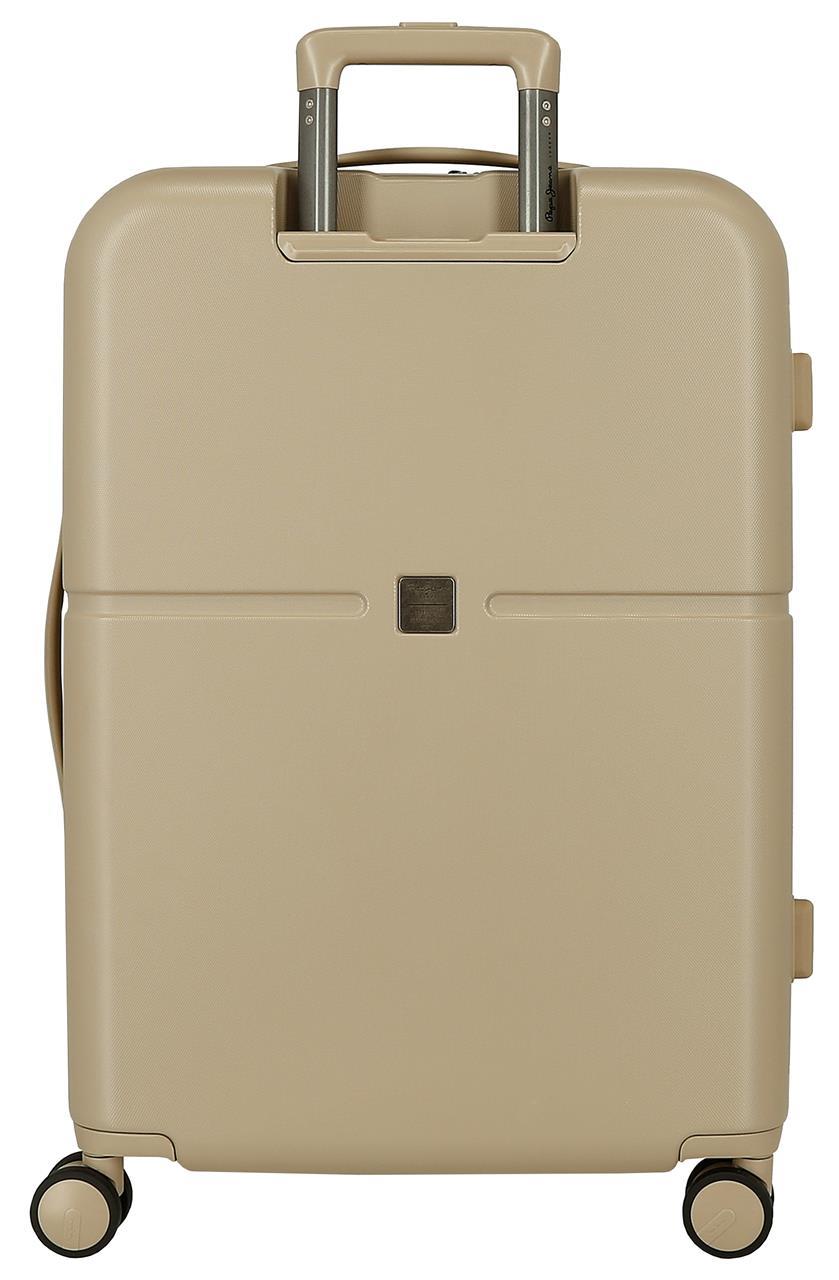 7699238 TROLLEY ABS 70cm. C/EXP. 4R. ACENTO PJL BEIGE CAMPA