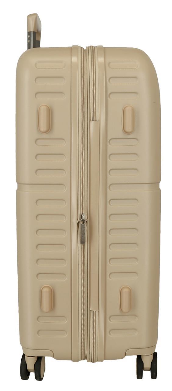 7699238 TROLLEY ABS 70cm. C/EXP. 4R. ACENTO PJL BEIGE CAMPA