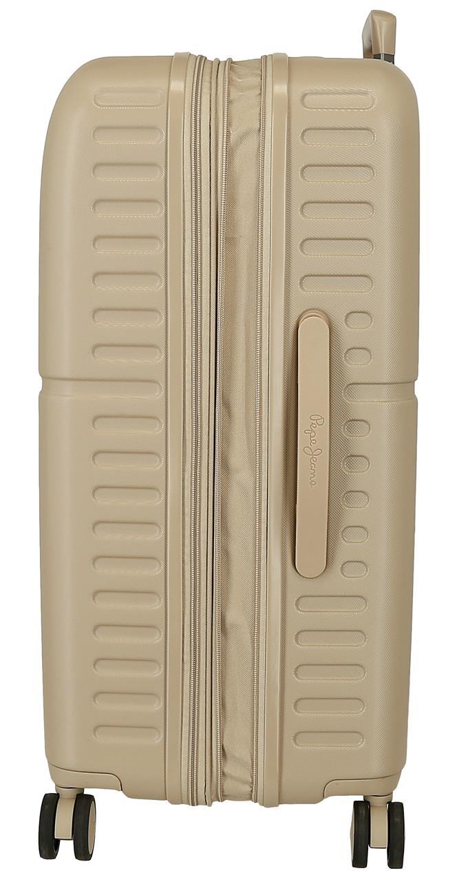 7699238 TROLLEY ABS 70cm. C/EXP. 4R. ACENTO PJL BEIGE CAMPA