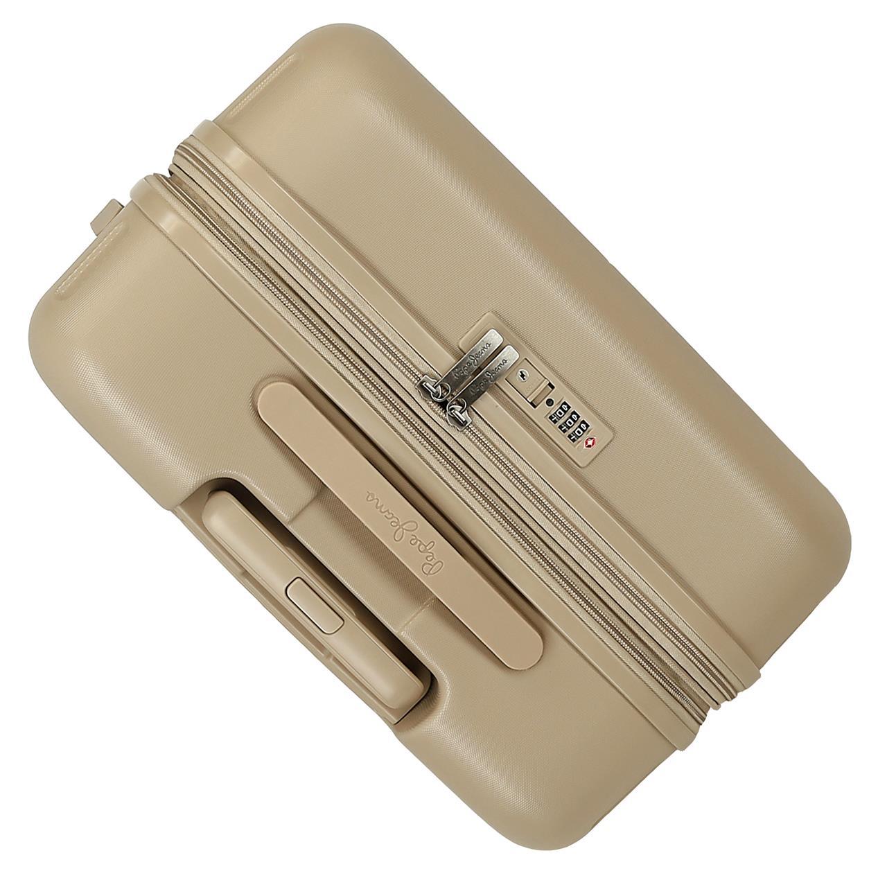 7699238 TROLLEY ABS 70cm. C/EXP. 4R. ACENTO PJL BEIGE CAMPA