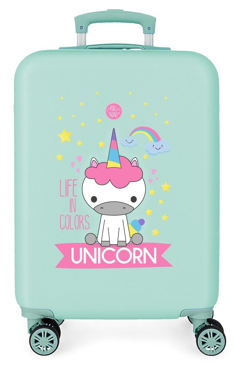 4741768 Trolley ABS 55 cm.4r Little Me Unicorn