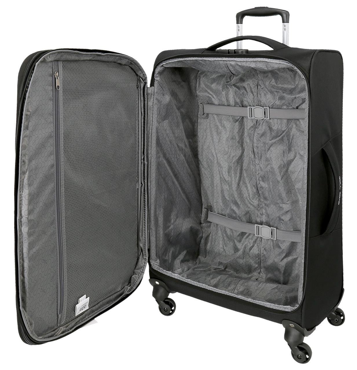 5019321 TROLLEY PES 76CM.4R.ROLL ROAD ROYCE NERO