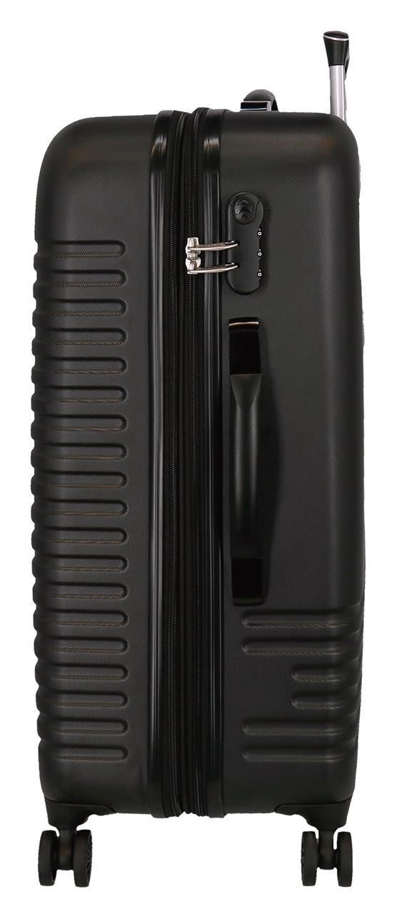 5089321 TROLLEY ABS 80CM,4R, C/ EXP, INDIA SCHWARZ