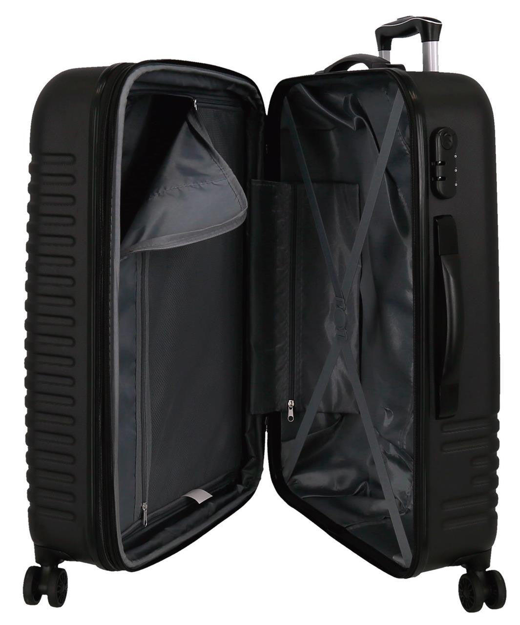 5089321 TROLLEY ABS 80CM,4R, C/ EXP, INDIA SCHWARZ