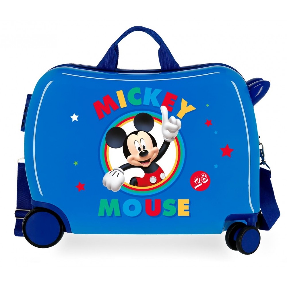 Kinderkoffer 2 multidirectionele wielen Circle Mickey