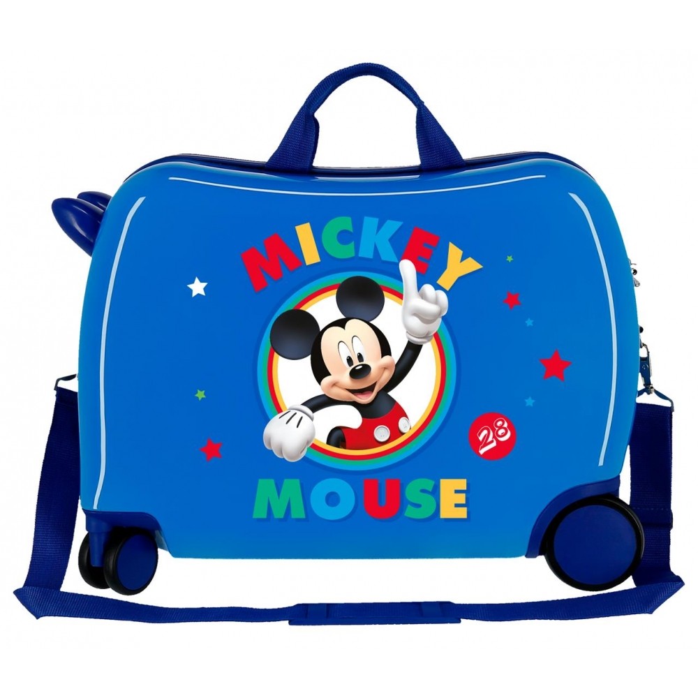 Kinderkoffer 2 multidirectionele wielen Circle Mickey