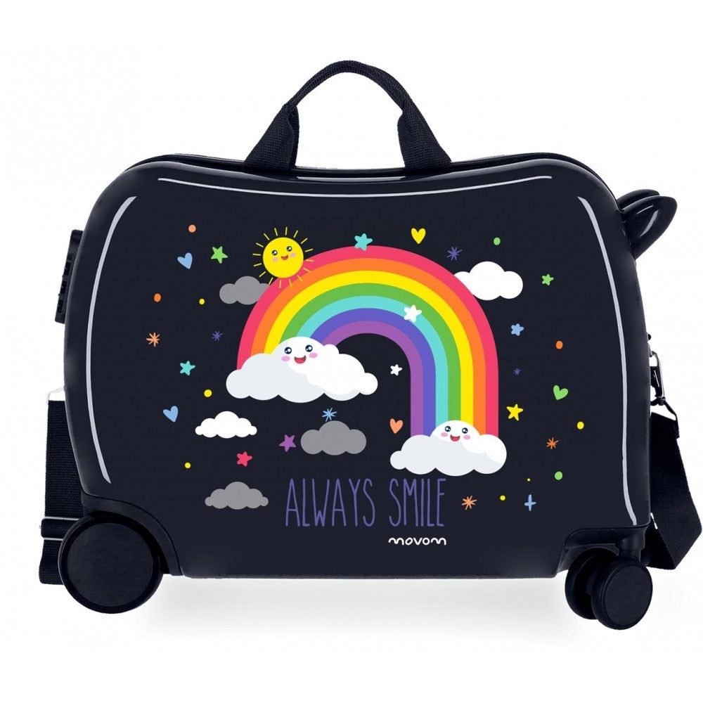 Kinderkoffer Movom Arcoiris Always Smile Met 2 mariene multidirectionele wielen