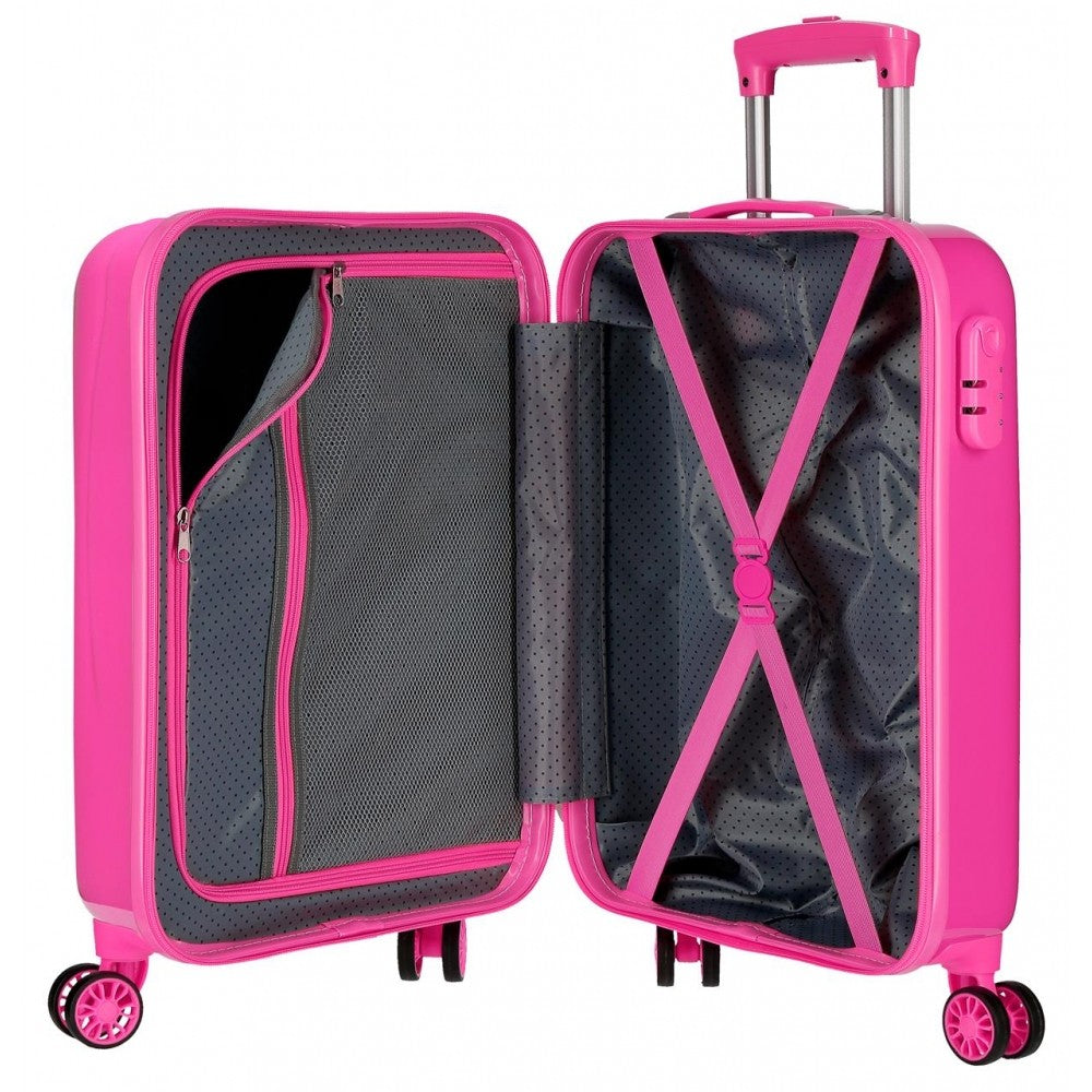 Valise cabine Minnie Happy Helpers rigide 55cm Rose