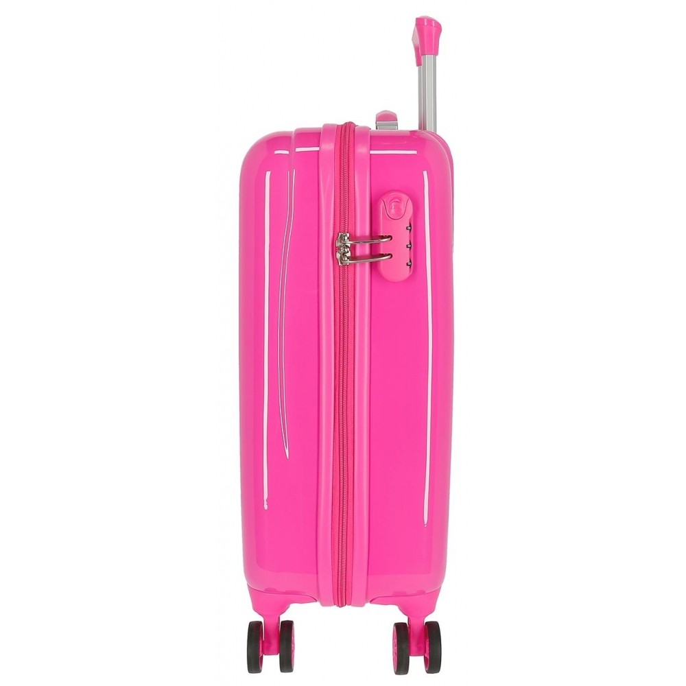 Valise cabine Minnie Happy Helpers rigide 55cm Rose