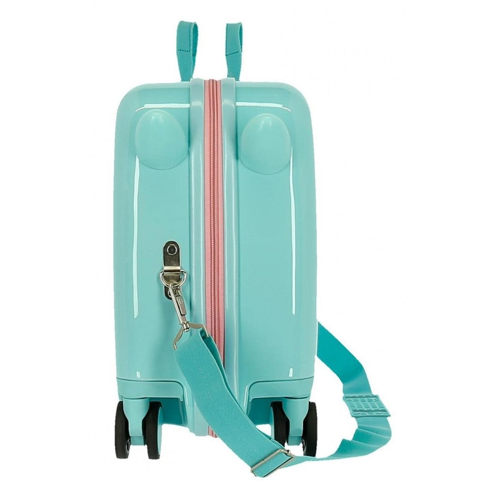 Kinderkoffer Minnie Golden Days Mit 2 multidirektionalen Turquoa -Rädern