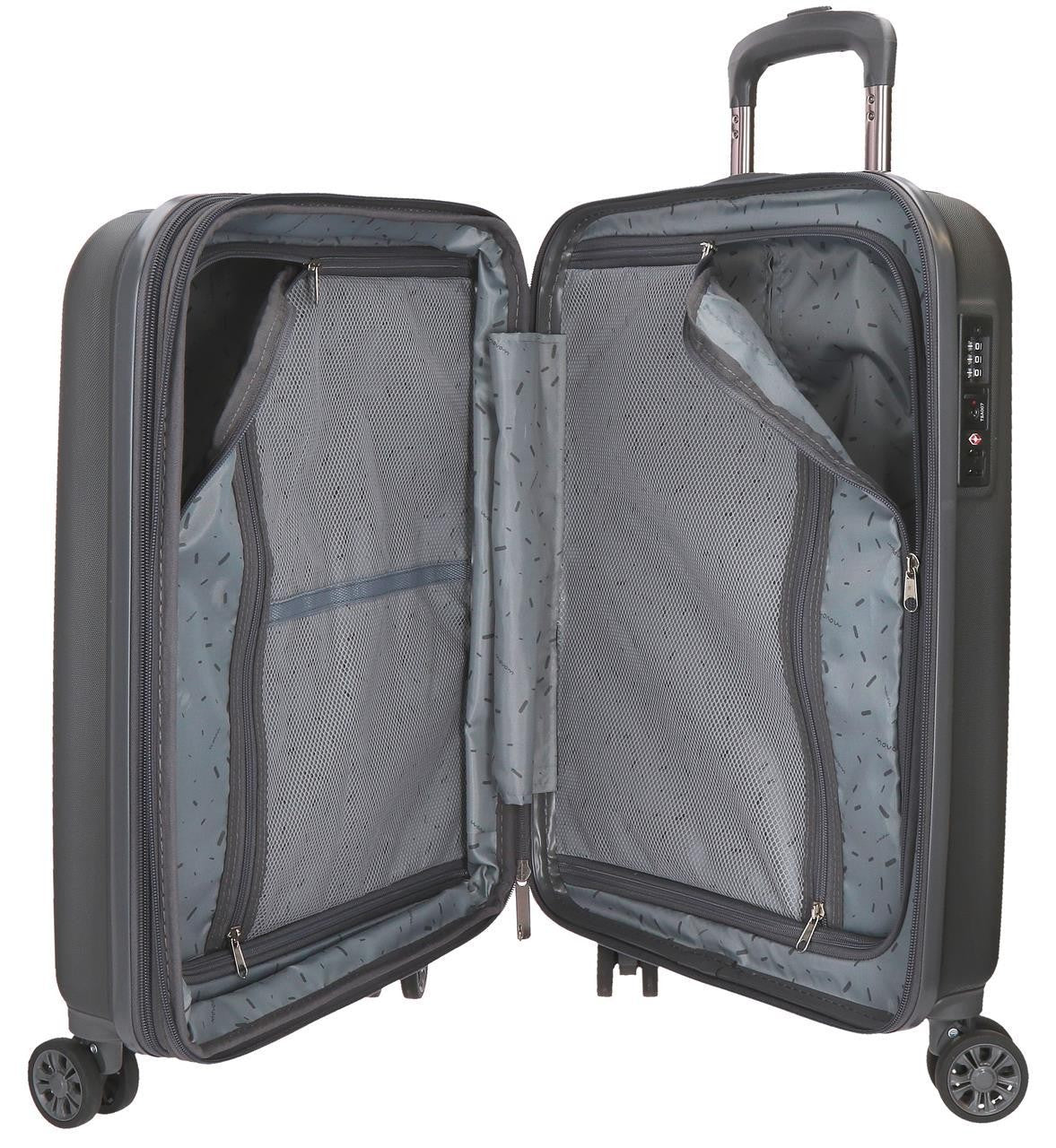 5318662 TROLLEY ABS 55CM.4R.C/EXP.WOOD ANTHRACITE