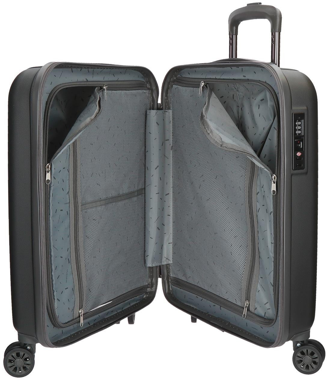 5319162 TROLLEY ABS 55CM.4R.WOOD ANTRACITE