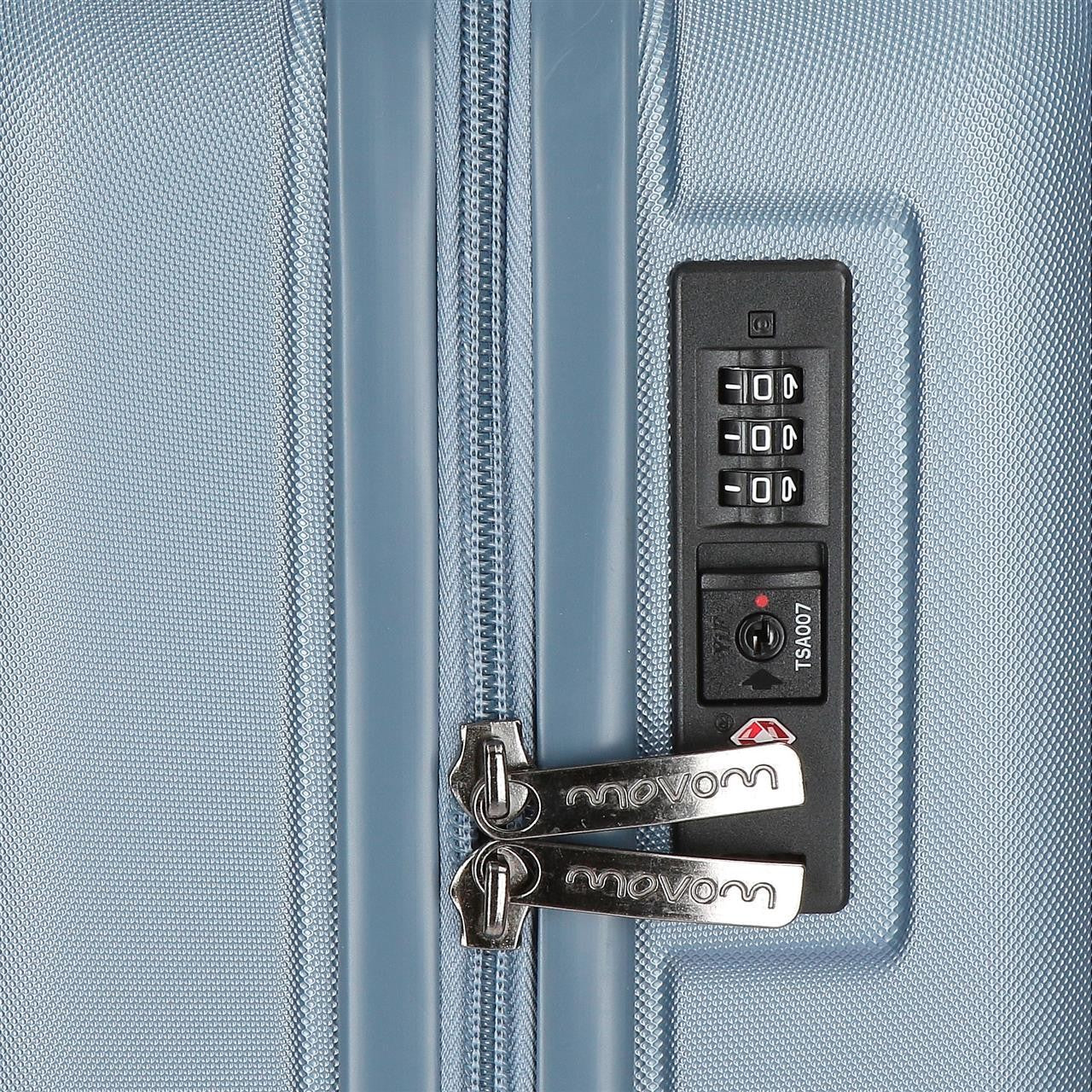 5319163 TROLLEY ABS 55CM.4R.WOOD SILBER