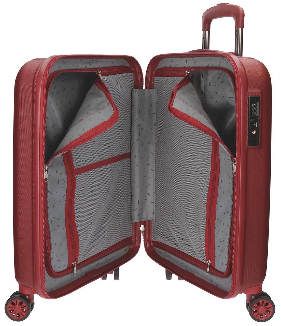 5319166 TROLLEY ABS 55CM.4R.WOOD RED