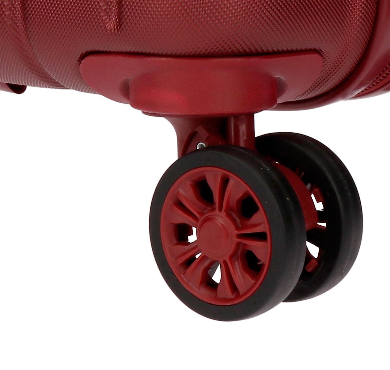 5319166 TROLLEY ABS 55CM.4R.WOOD RED