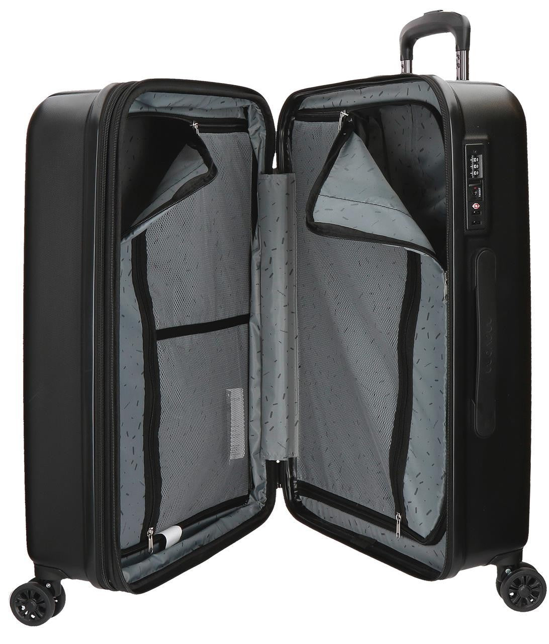 5319261 TROLLEY ABS 65CM.4R.WOOD BLACK