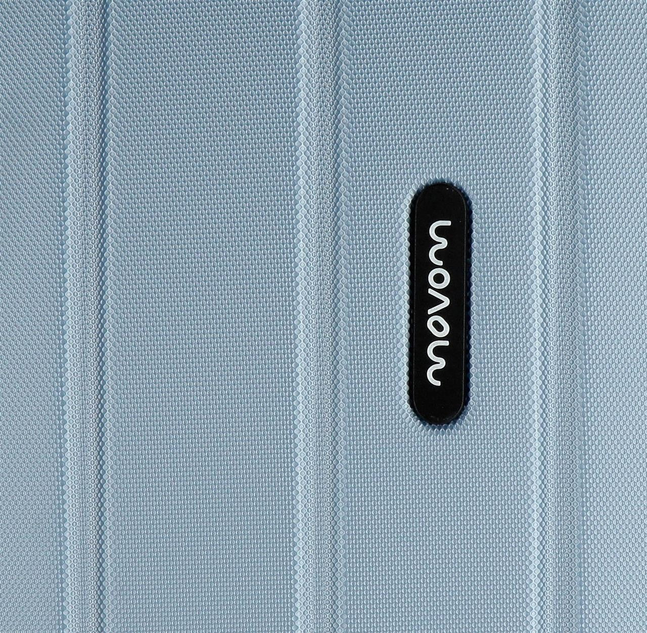 5319263 TROLLEY ABS 65CM.4R.WOOD ZILVER