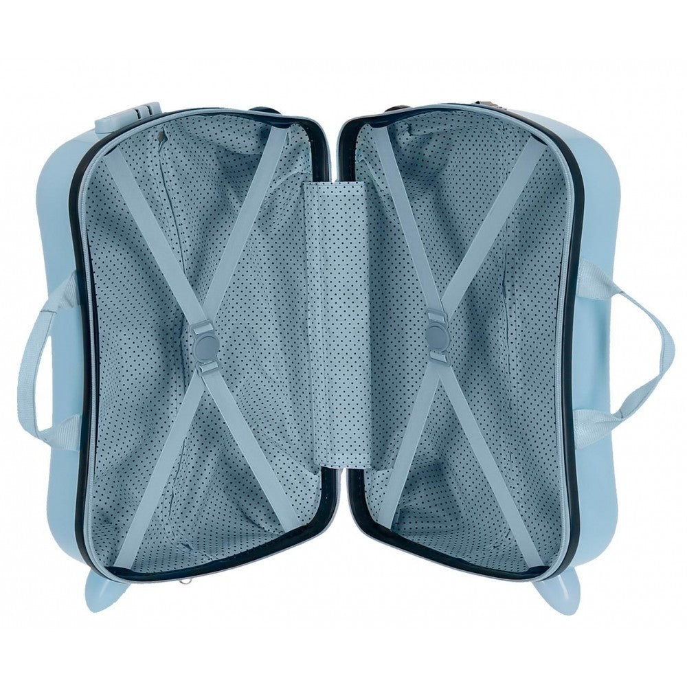 Children's suitcase 2 multidirectional wheels Little Me Unicorn Light blue