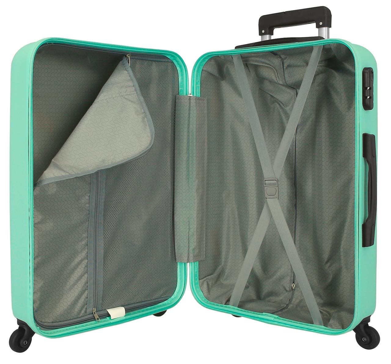 584926B TROLLEY ABS 65CM.4R.FLEX TURQUOISE