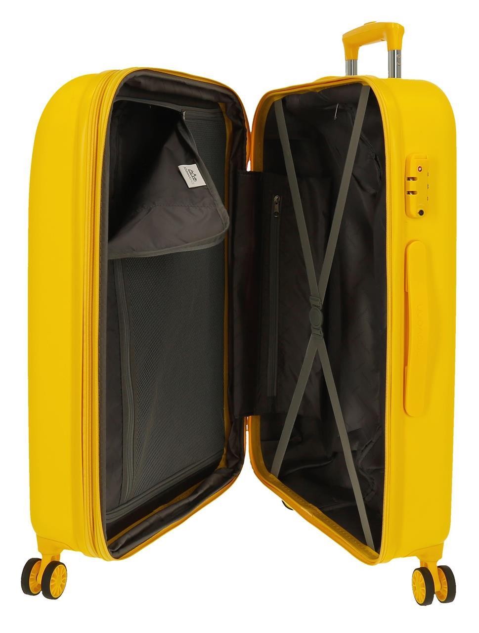 5999267 TROLLEY ABS 70CM.4R.MOVOM RIGA GEEL