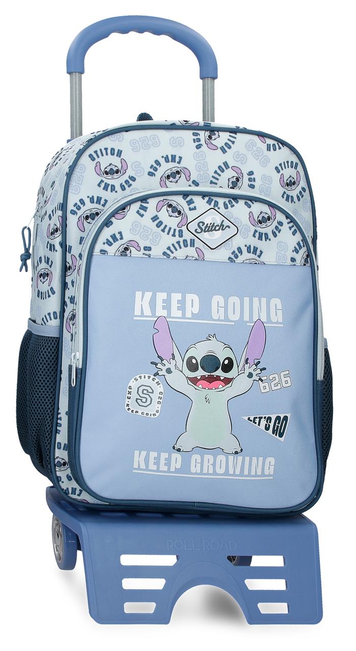 43623V1 ADAP BACKPACK. 40CM. C/CARRO. STITCH KEEP GOING