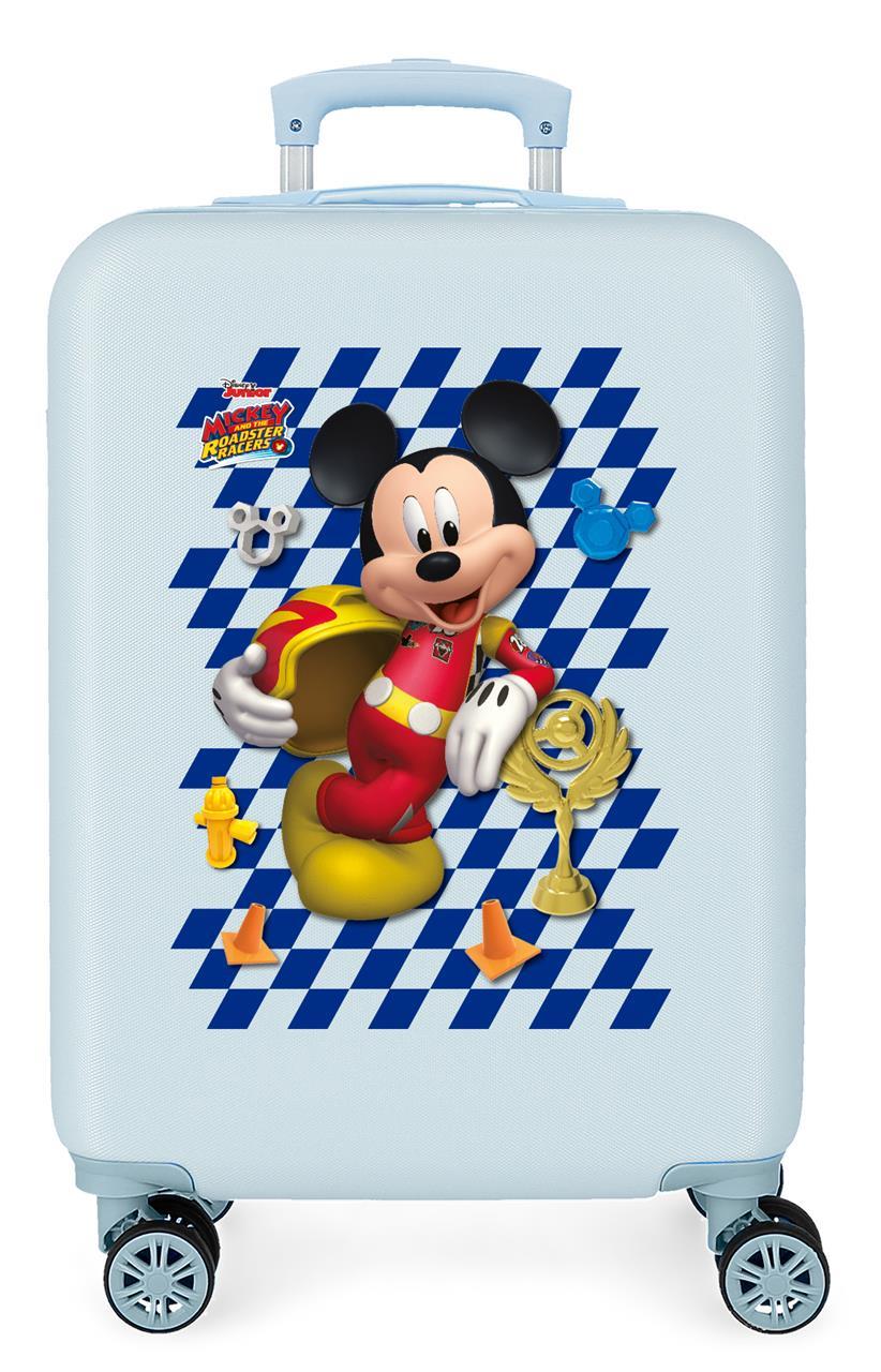 4641766 TROLLEY ABS 55CM.4R. MICKEY GOOD MOOD BLUE