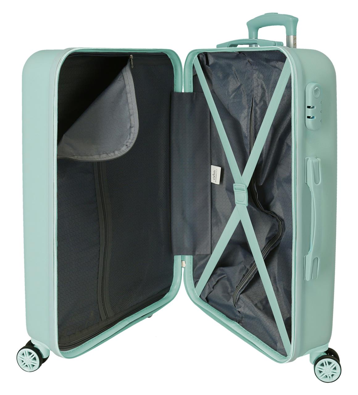 4041242 TROLLEY ABS 65CM.4R. ADORABLE STITCH MOODS TURQUES