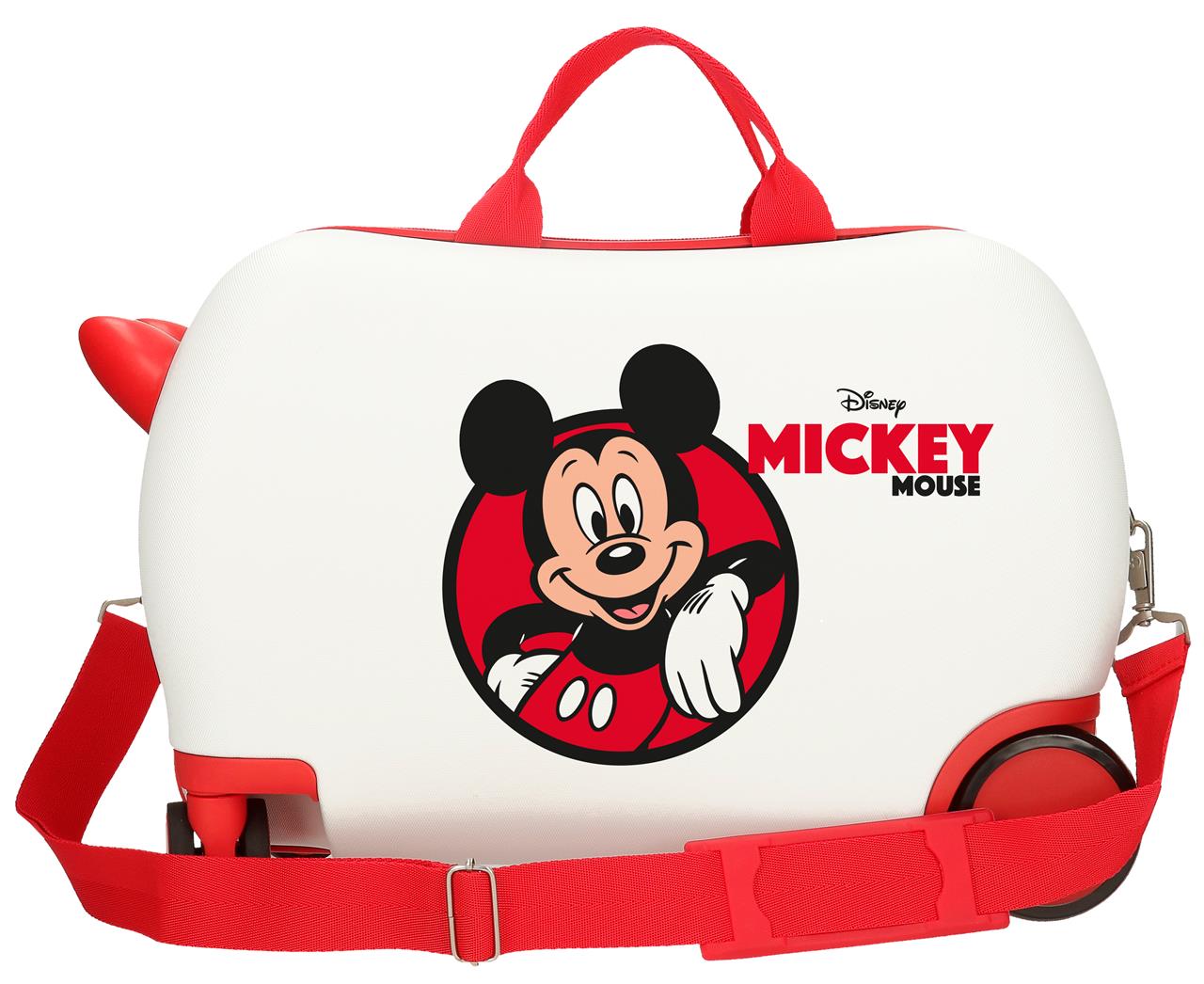 4771047 WALIZKA DOLNAABS 4R.(2 WIEL.) 45CM. MICKEY BIAŁA SIATKA