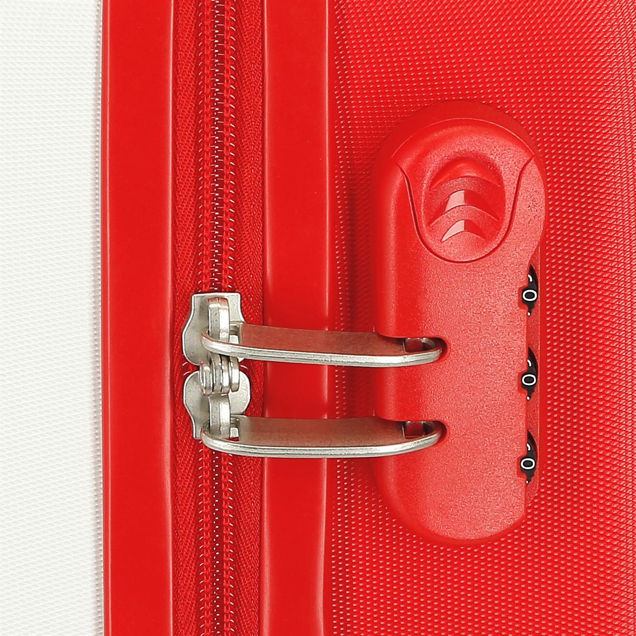 4841341 TROLLEY ABS 50CM. 4R. WINNIE & TIGER BLANCO/ROJO