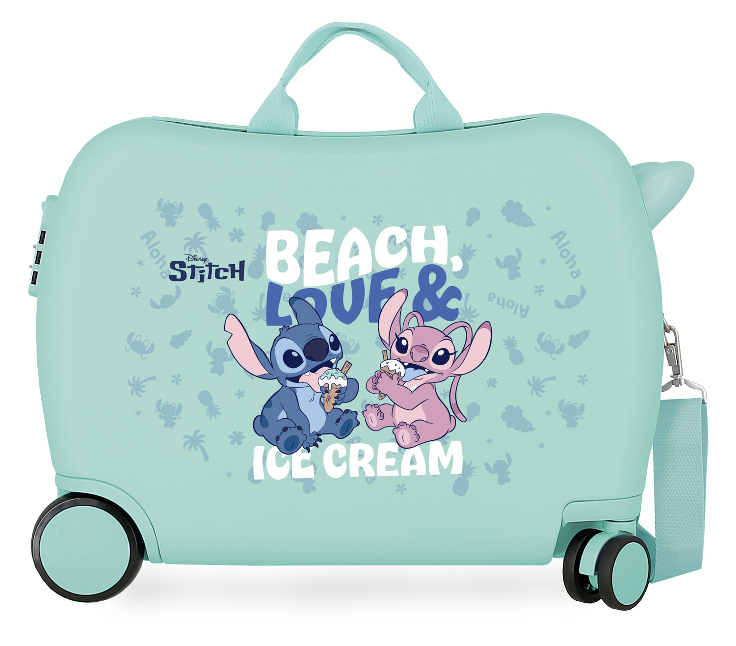 LOWER SUITCASEABS 4R.(2 MULTI.) 45CM. STITCH BEACH&LOVE TURQUOISE