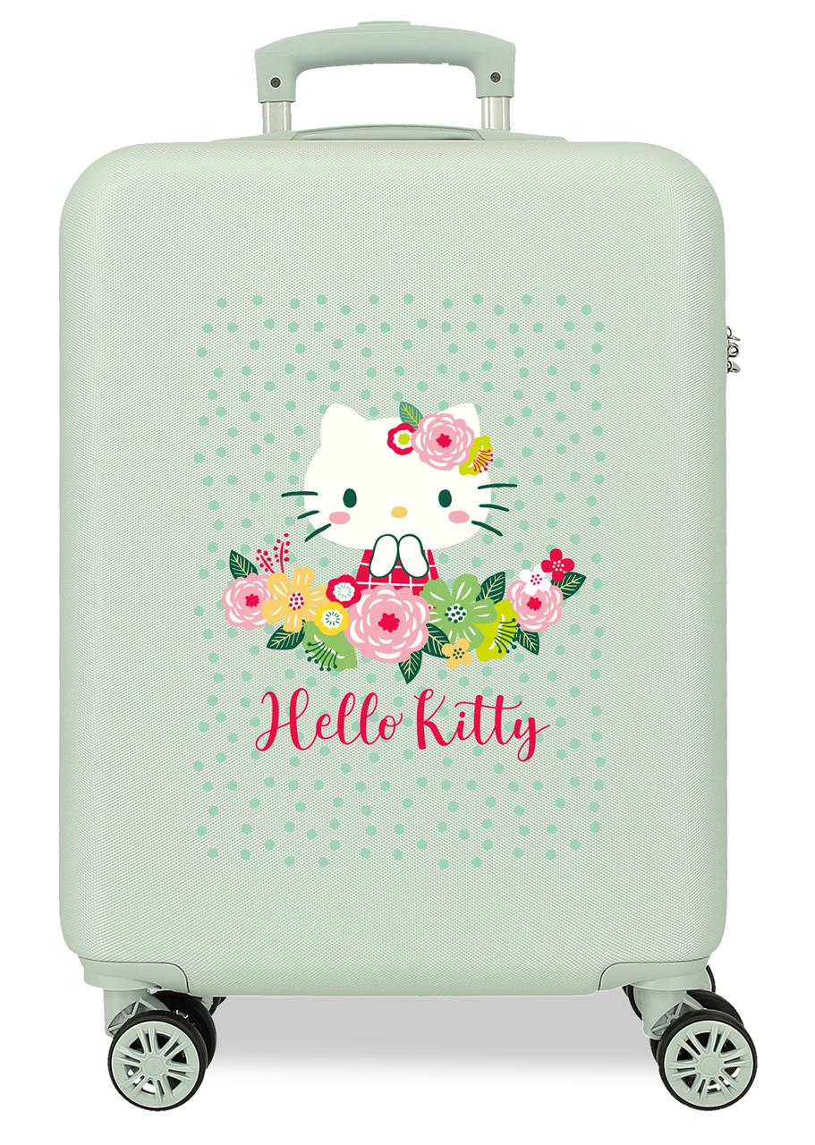 4121111 TROLLEY ABS 55CM. 4R. GATINHO FLORAL