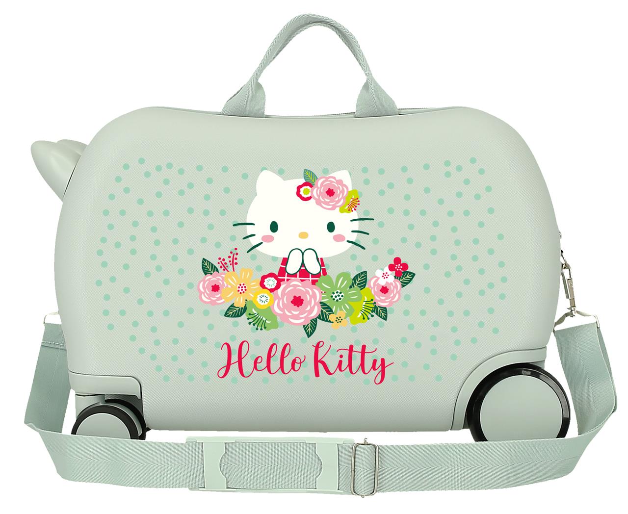 4121011 MALETA INF.ABS 4R.(2 MULTI.) 45CM. FLORAL KITTY MENT