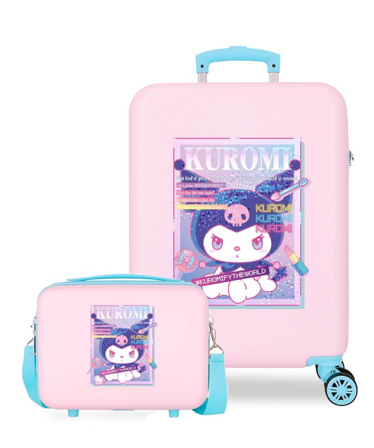 Pack Valise cabine + neceser HUMEUR ACTUELLE KUROMI par SANRIO