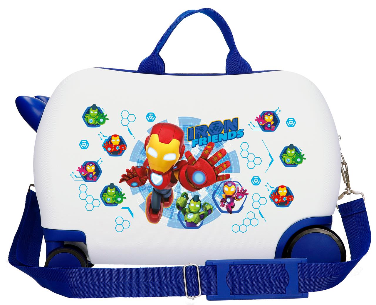 4371012 MALETA INF.ABS 4R.(2 MULTI.) 45CM. IRON FRIENDS BLAN