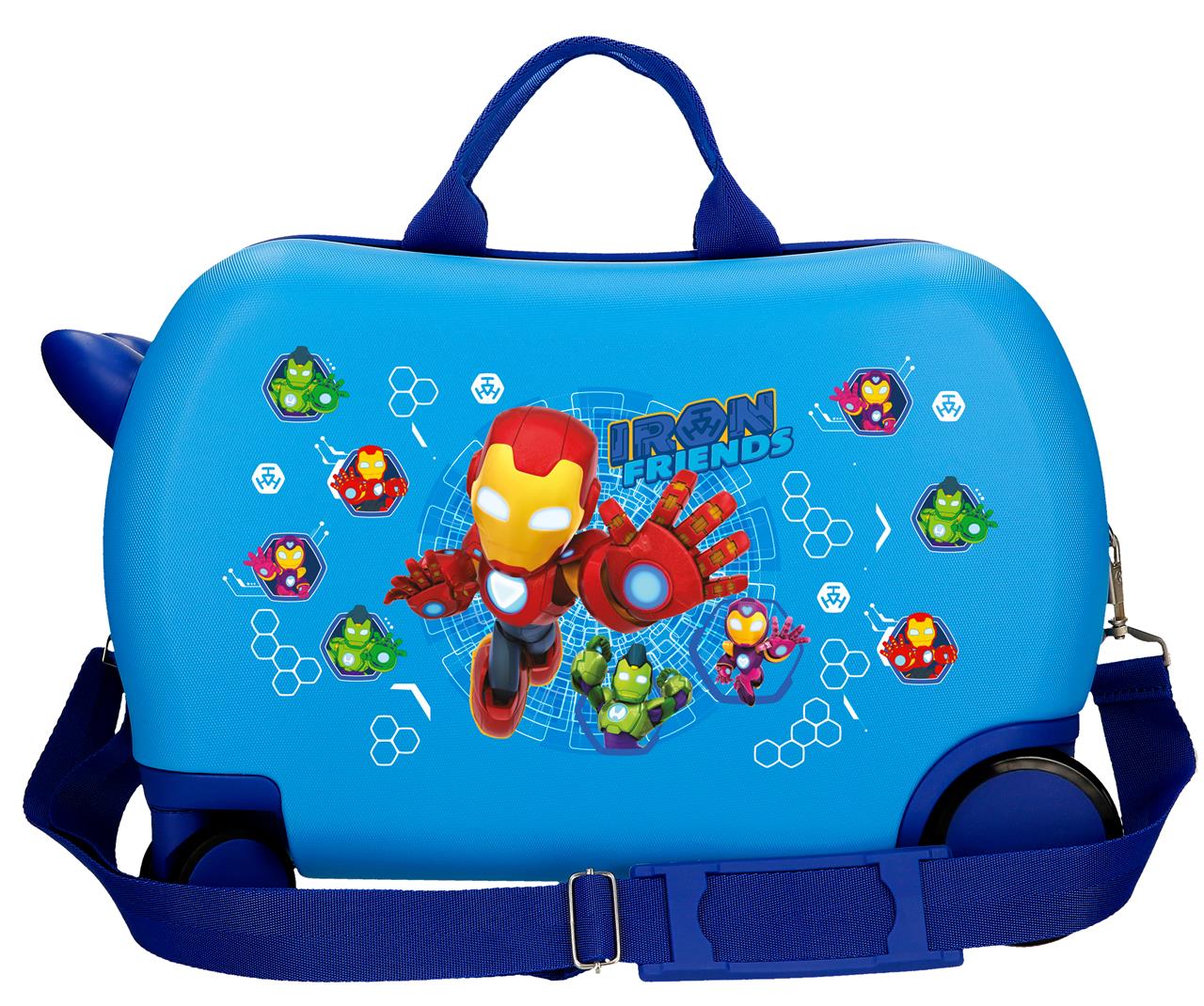 4371011 VALISE INFÉRIEUREABS 4R.(2 MULTI.) 45CM. AMIS DE FER BLEU