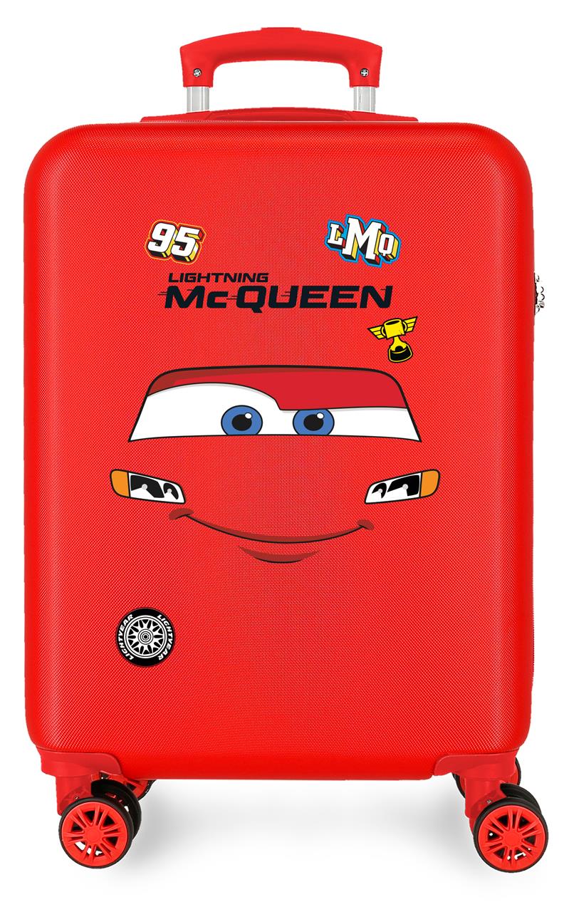 4211111 TROLLEY ABS 55CM. 4R. CARS MC QUEEN RED