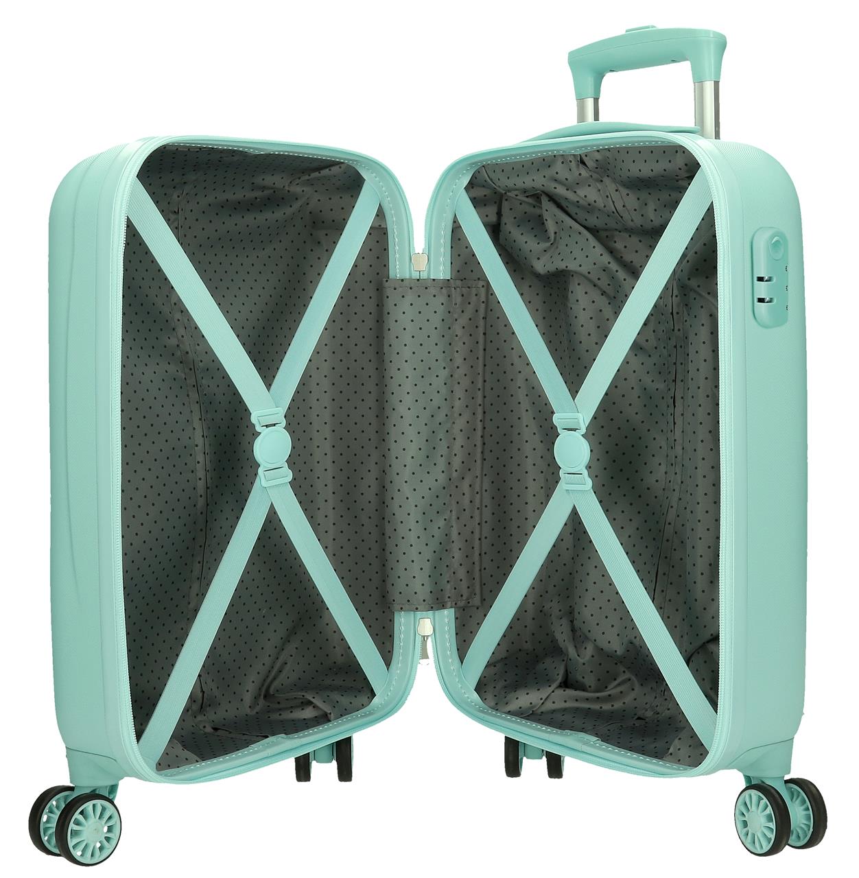 TROLLEY ABS 50 CM.4R. DINO-WEBS TURCHESE C.105
