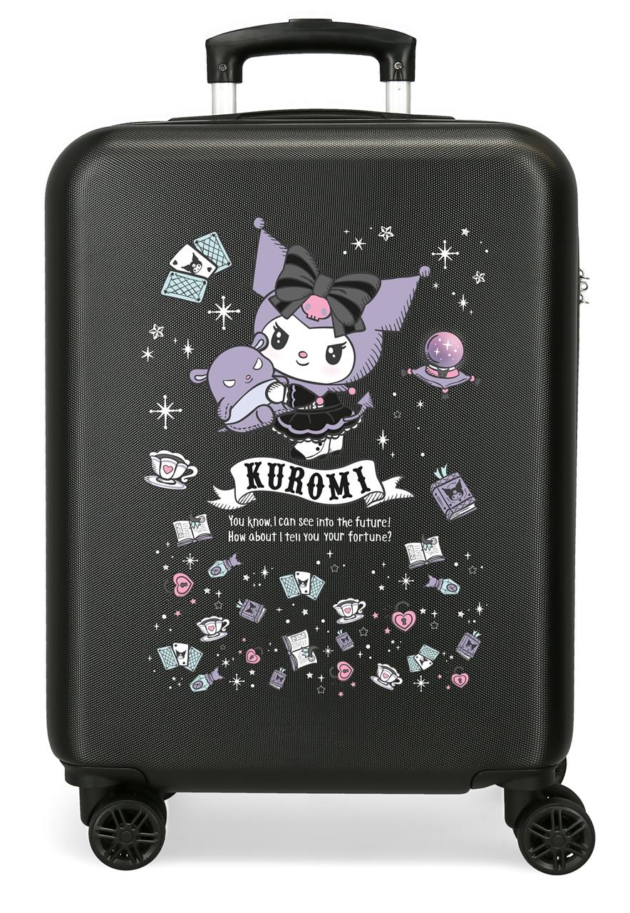 4251112 TROLLEY ABS 55CM. 4R. KUROMI FORTUNE TELLING NOIR