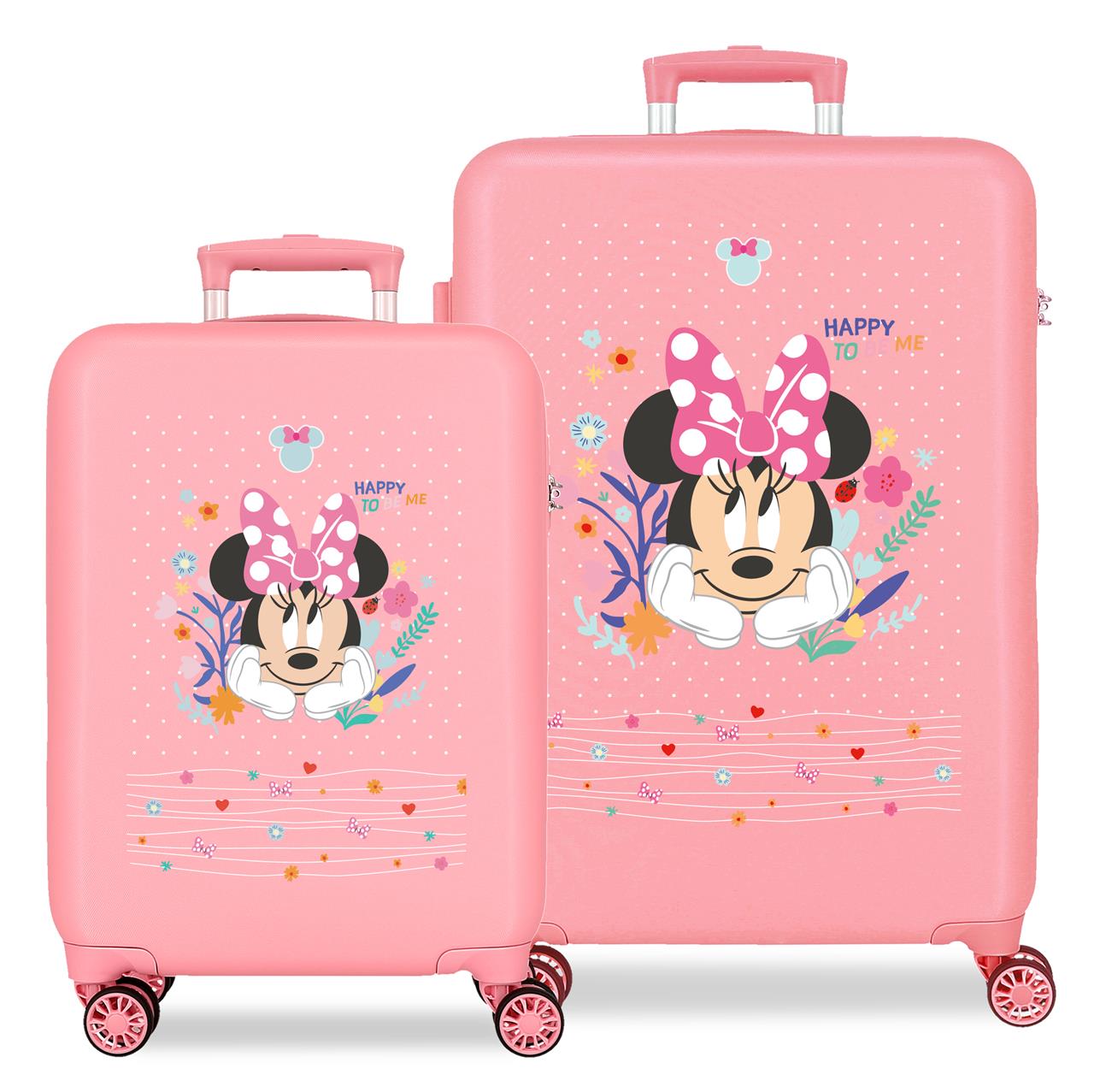 4321411 SET/2 TROLLEY ABS 55-65CM. 4R. MINNIE FELICE DI ESSERE ME