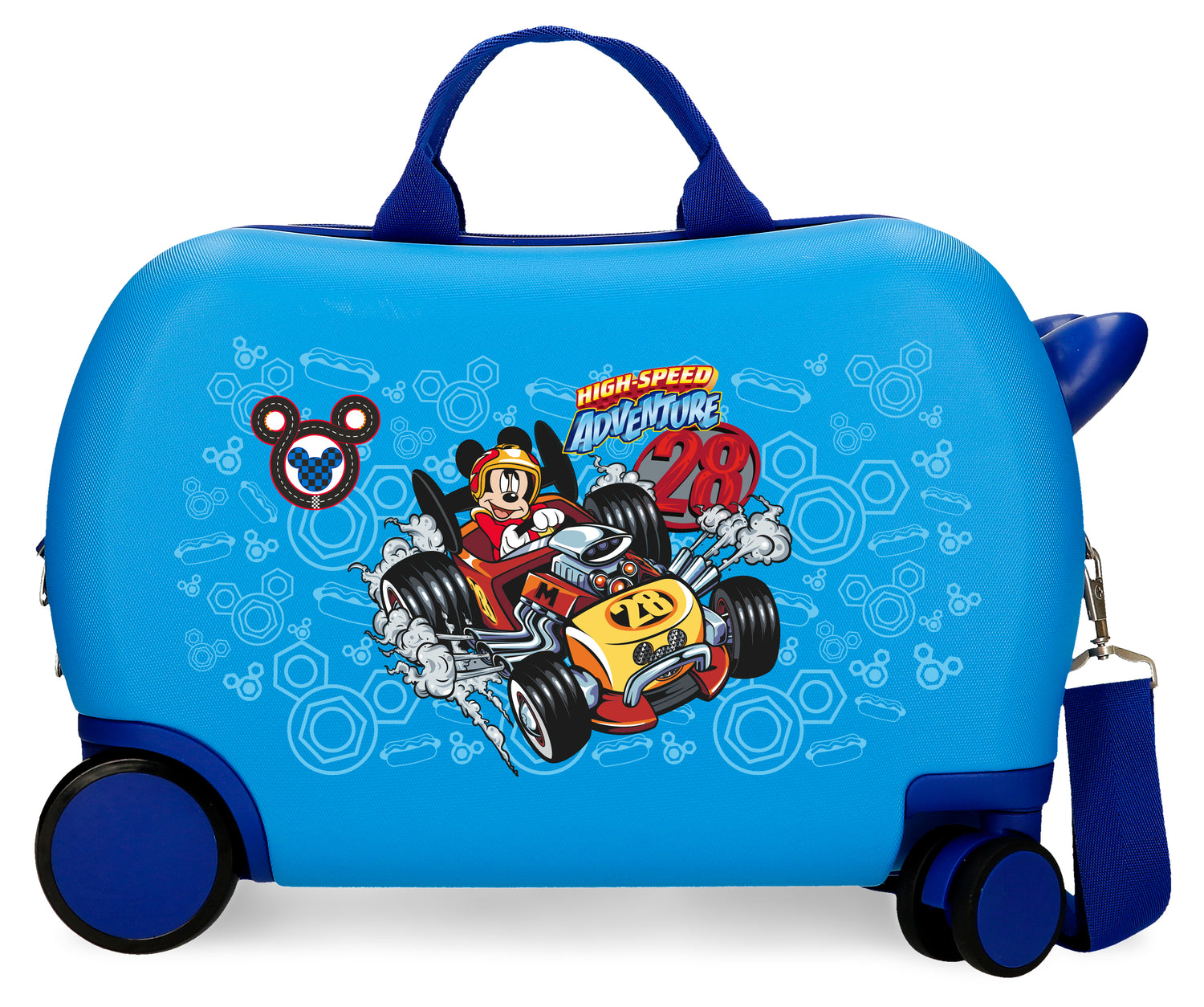 INF.ABS Kuffert 4R.(2 MULTI.) 45CM. MICKEY HIGH SPEED BLÅ