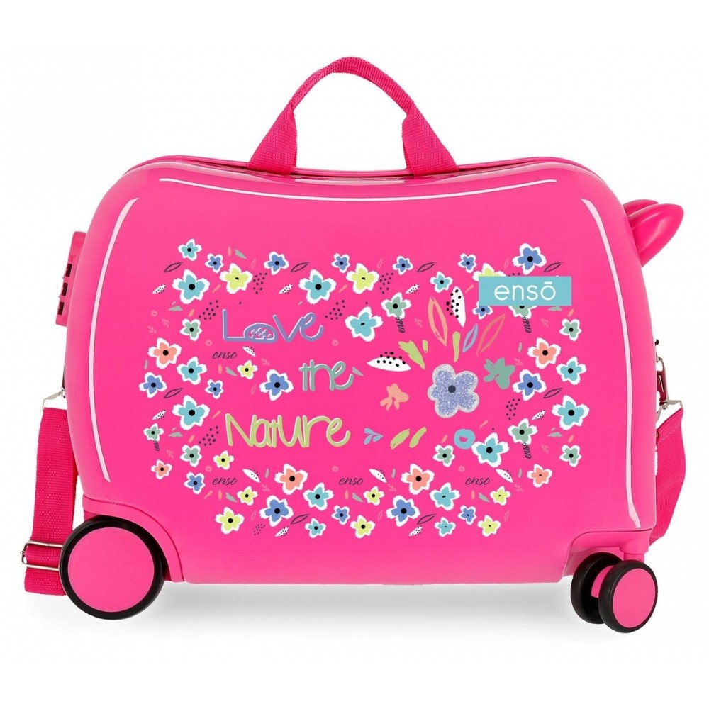 Children's suitcase Enso Love the Nature Fuchsia