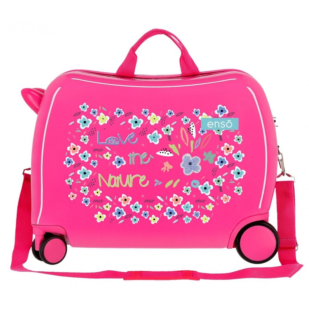 Children's suitcase Enso Love the Nature Fuchsia