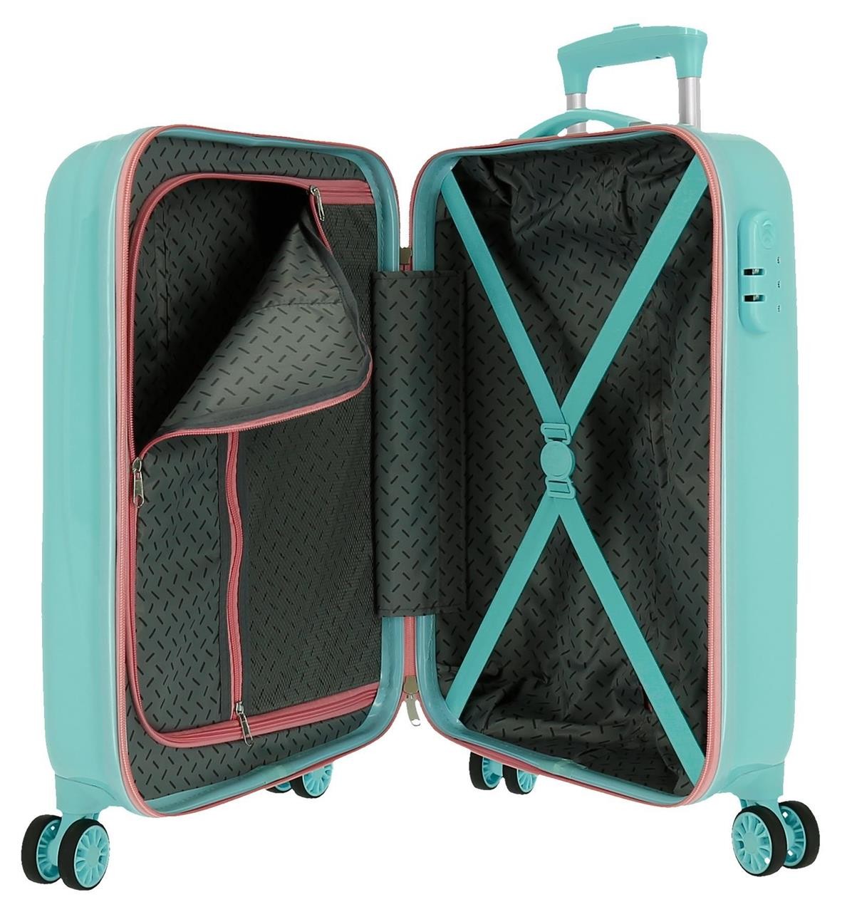Cabin suitcase Minnie Happy Helpers rigid 55cm Turquoise