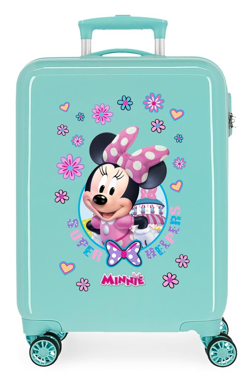 Cabin suitcase Minnie Happy Helpers rigid 55cm Turquoise