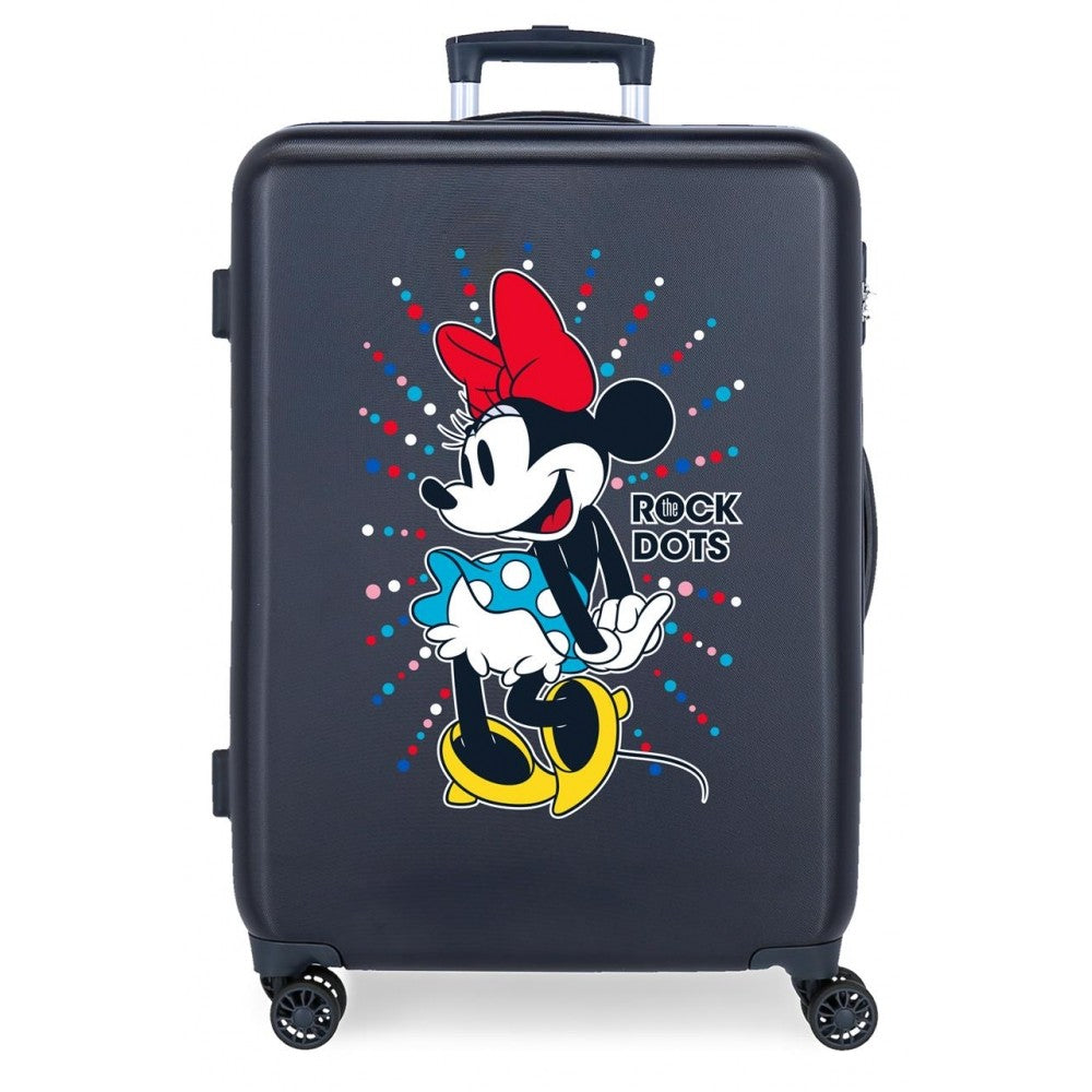 Mittlerer Koffer Minnie starr 68cm Rock Dots Blau