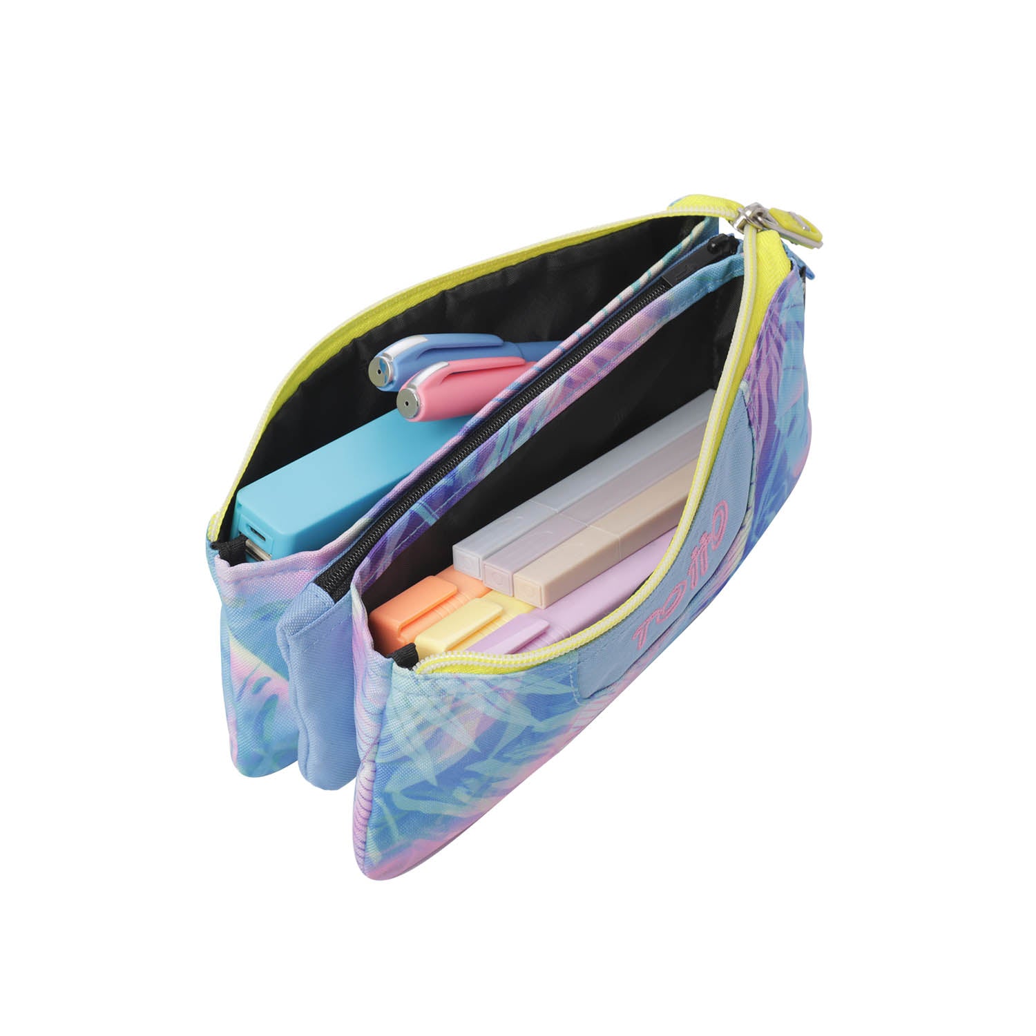 TOTTO Mochila escolar con ruedas Renglones + Estuche Tablero - 0FB Prisma