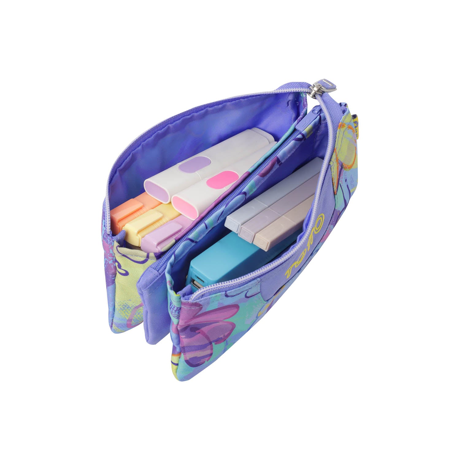 TOTTO Mochila escolar con ruedas Renglones + Estuche Tablero - 5Q8 Grafily