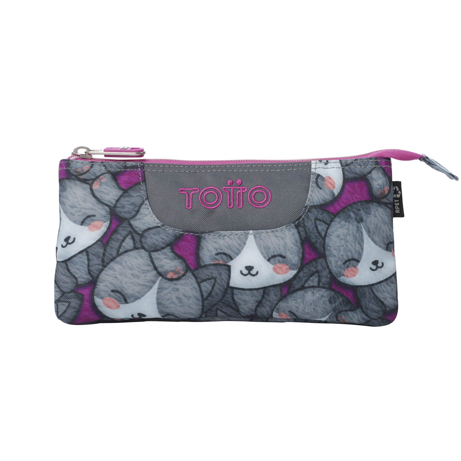 TOTTO School backpack with lines lines + case board - 7yi kitten rose