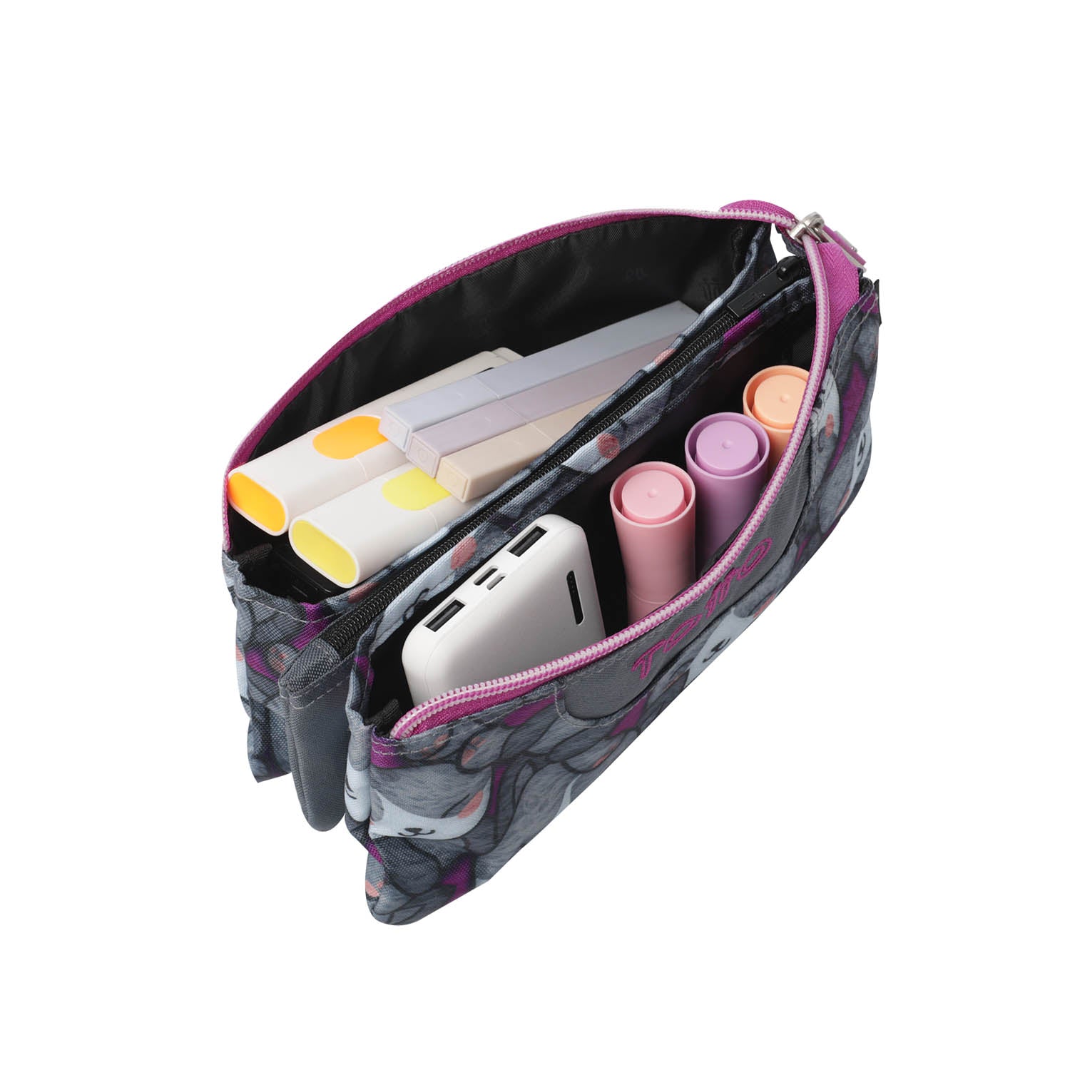 TOTTO School backpack with lines lines + case board - 7yi kitten rose