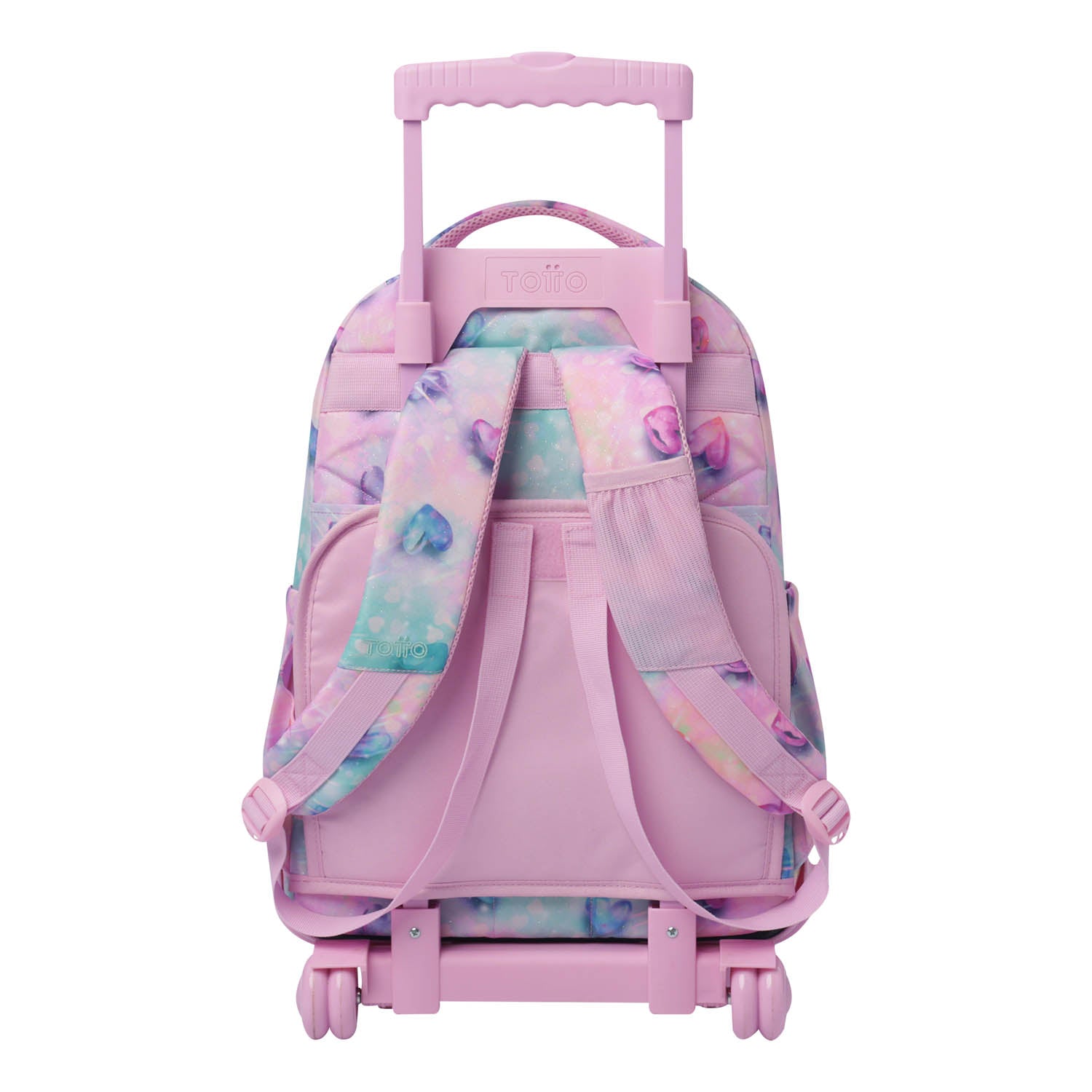 TOTTO School backpack with lines - 1kb shiny heart